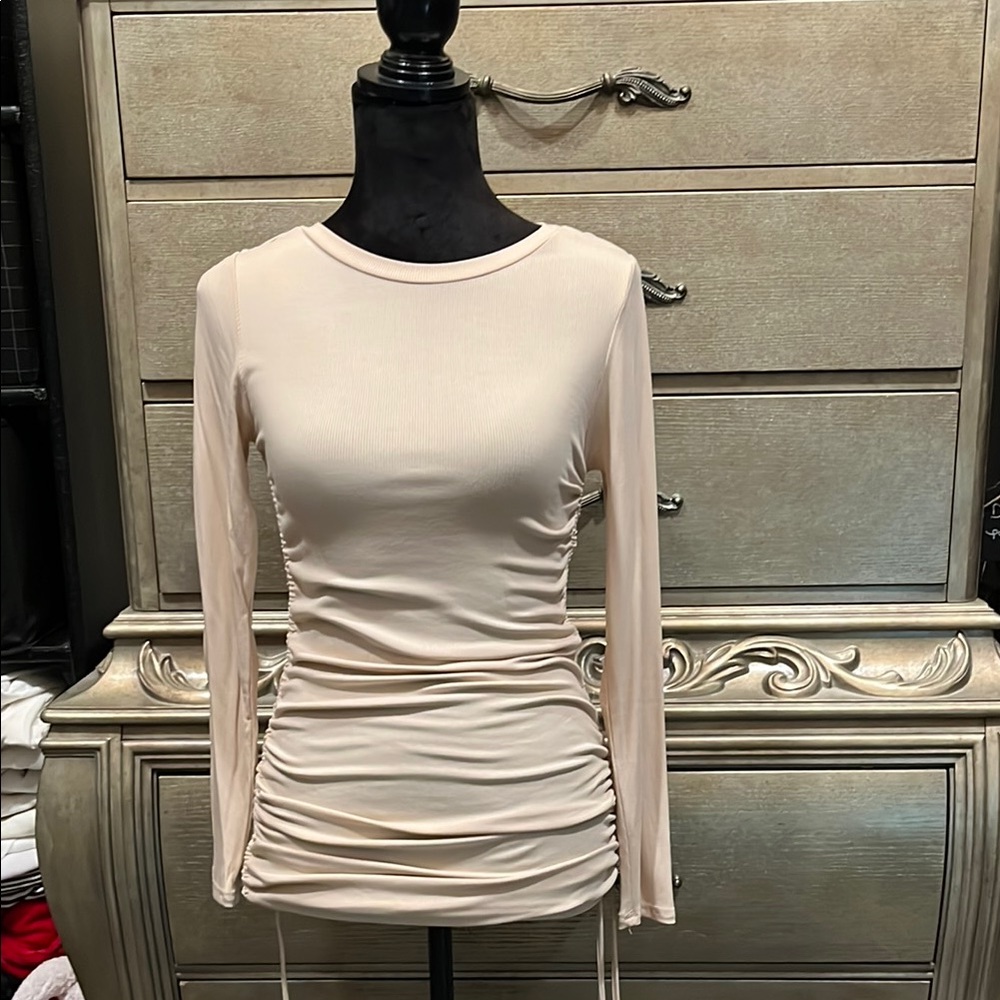 Elegant Cream Long Sleeve Top